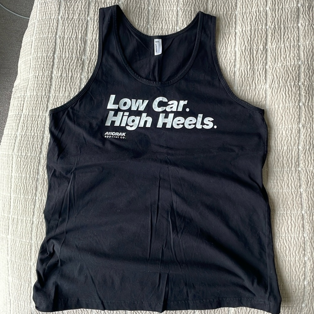 Anorak Apparel Low Car High Heels Tank size Unisex L